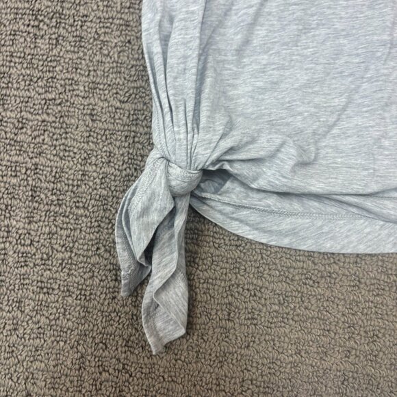 Lululemon Shirt 8 Heather Grey Soft Jersey Knit Scoop Neck 3/4 Sleeves Comfy - Picture 6 of 8